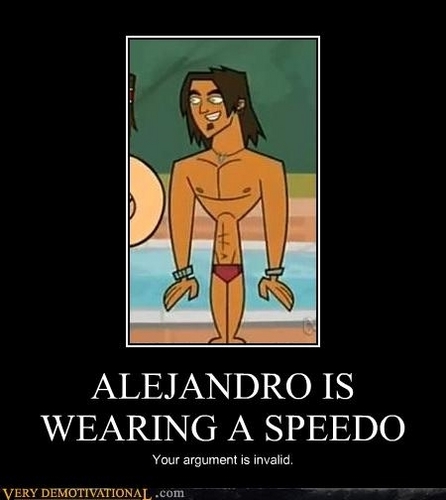  Alejandro is Wearing a Speedo.