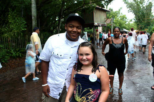  My daughter and Kyle at Disney's Animal Kingdom on 8/9/10