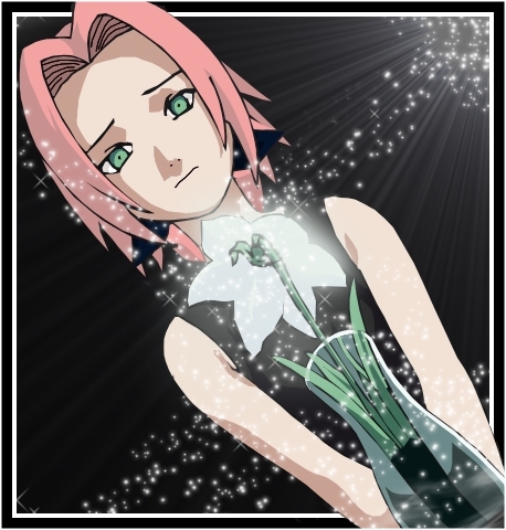 Sakura holding a Lily