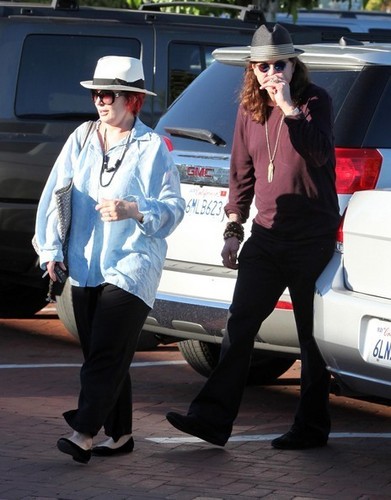 Sharon And Ozzy Osbourne Shopping In Malibu