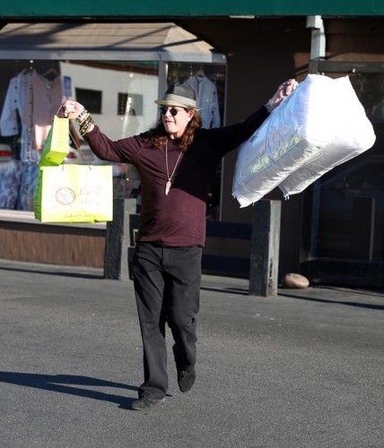 Sharon And Ozzy Osbourne Shopping In Malibu