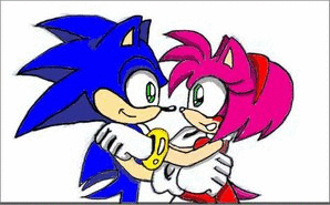  Sonic and Amy kissing