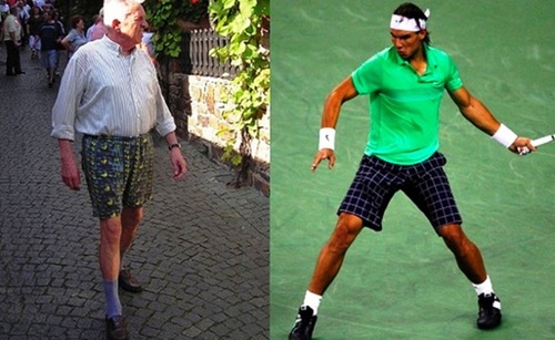  THERE is an old fashion saying – blue and green should not be seen.Someone should tell Rafa Nadal