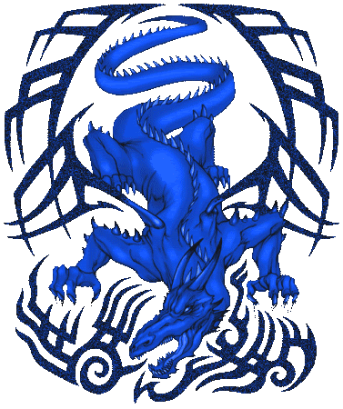 Blue Glitter Dragon