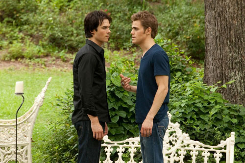  Damon and Stefan in The Vampire Diaries season 2