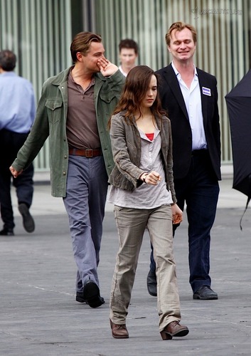 Ellen Page & Leonardo DiCaprio || On the set of INCEPTION