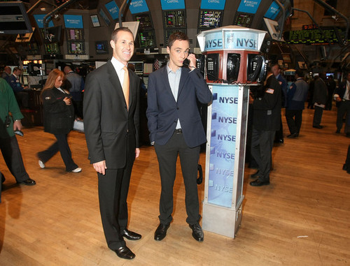 jim parsons rings NYSE opening bell