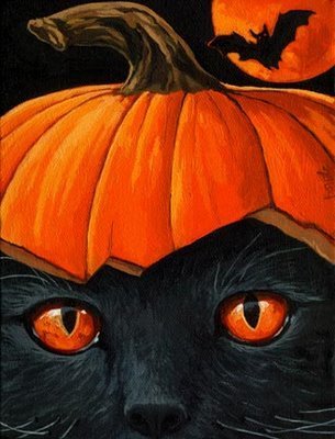  Dia das bruxas black cat image