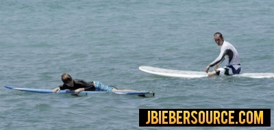  Justin Bieber Surfing in Barbados