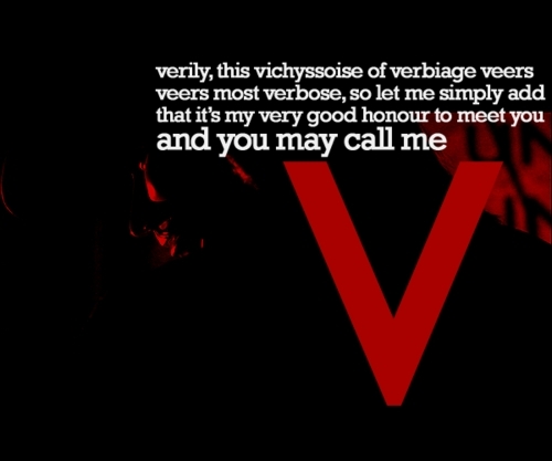  آپ may call me V