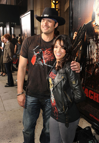  Michelle with Robert Rodriguez @ Machete Premiere - 2010