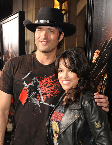  Michelle with Robert Rodriguez @ Machete Premiere - 2010