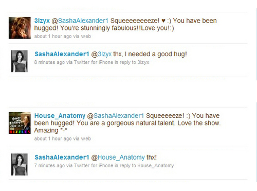  Sasha replied to our tweets!