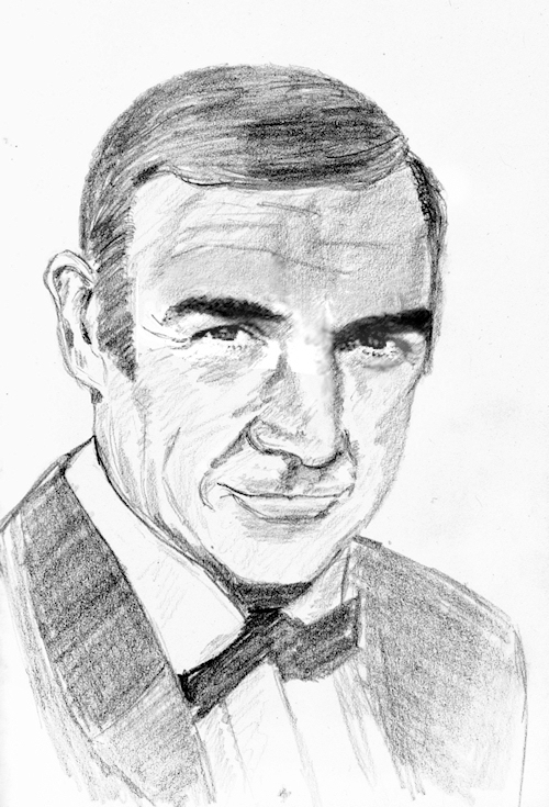 Sean Connery sketch portrait