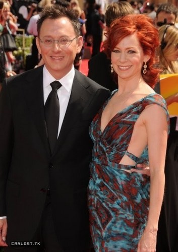  Emmys 2010 - Michael Emerson and Carrie Preston
