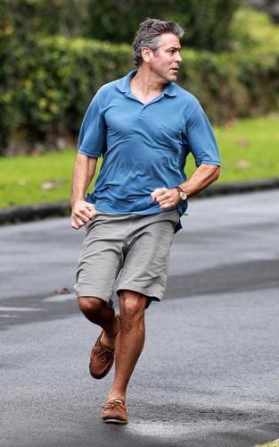 George Clooney on set in Oahu (March 17)