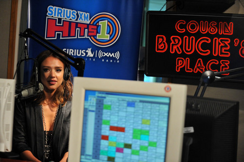  Jessica Alba Visits Sirius XM Studio