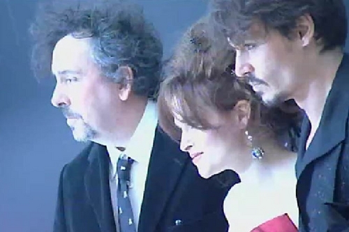  Johnny Depp,Tim aparejo, burton and Helena Bonham Carter