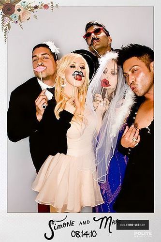  hristina Aguilera with Jordan Bratman & Nicole Richie for Simone & Marc Wedding
