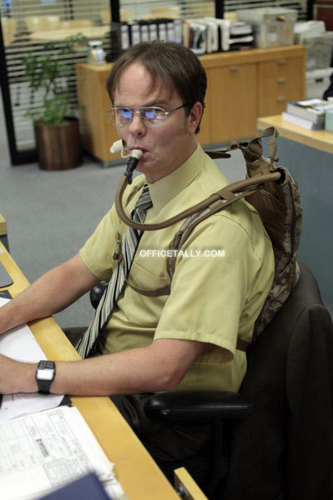  Dwight with Camelback (Season 7 Promo Photo)