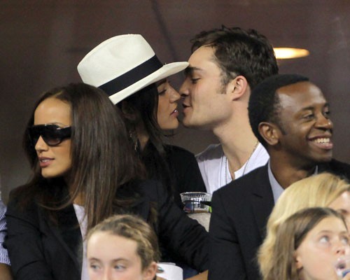  Ed Westwick and Jessica Szohr at the US Open (September 1)