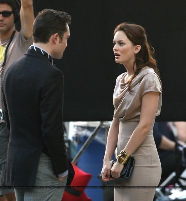 Ed and Leighton on set August 31