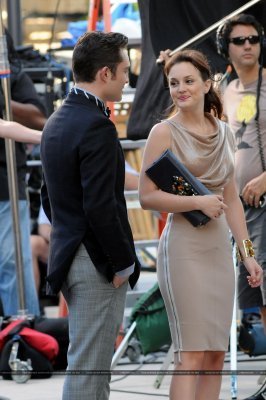 Ed and Leighton on set August 31