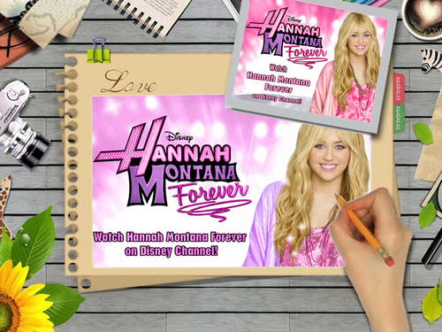  Hannah Montana Forever FRAME VERSION দেওয়ালপত্র as a part of 100 days of hannah!!!