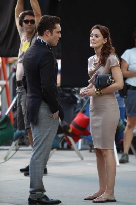  Leighton and Ed on the Gossip Girl set August 31