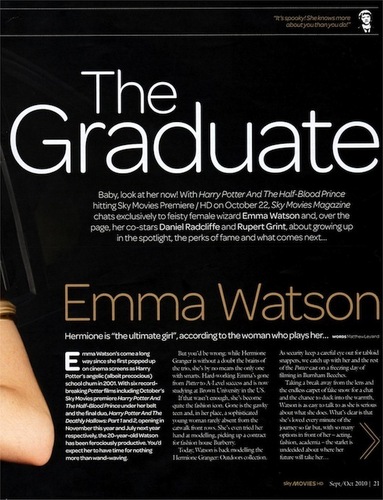  Sky filmes Magazine Interviews Emma Watson, Dan Radcliffe, and Rupert Grint