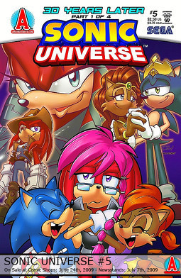  Sonic Universe 30 years later cover (original cover)