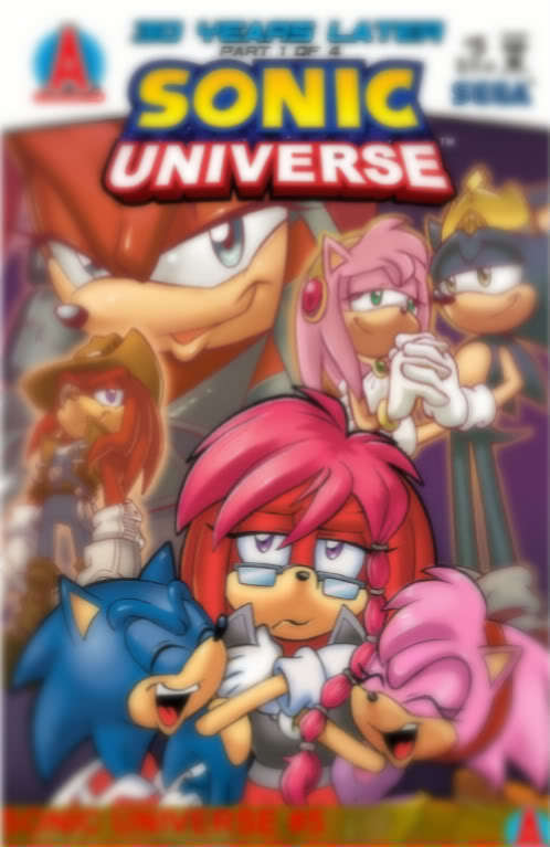 Sonic Universe 30 years later cover (remake for Sonamy lovers)