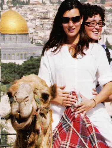 Cote with sister Andrea in Israel