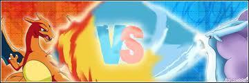  आग vs Water-Charizard vs Suicune