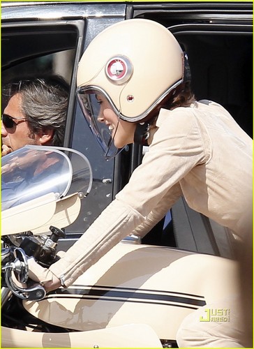  Keira Knightley Mounts Motorcycle for Chanel Commercial