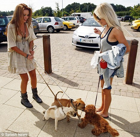  Mollie and Una with their pups! <3