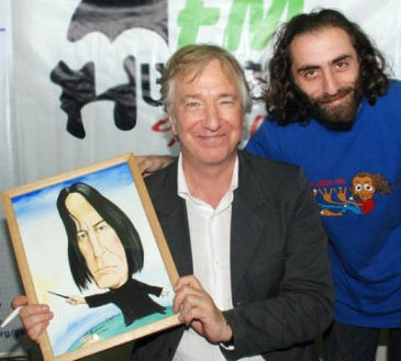  Alan Rickman with a Snape picture