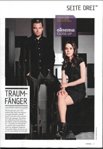 Ellen Page & Leonardo DiCaprio || Magazine scans
