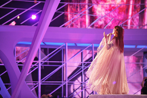  Florence + the Machine rehearses at the Nokia Theater for the 2010 엠티비 VMAs