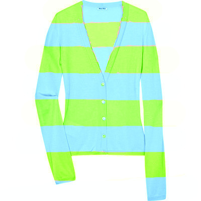  Green/Blue Striped Sweater