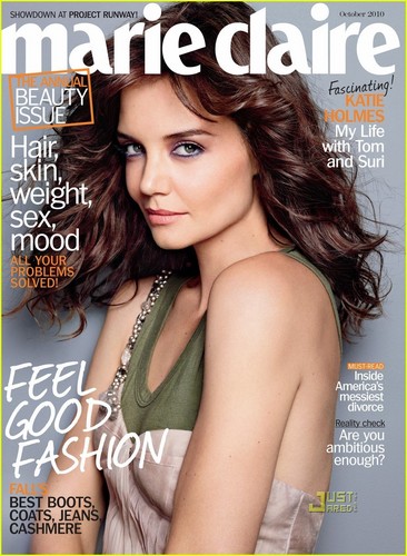  Katie Holmes Covers 'Marie Claire' October 2010