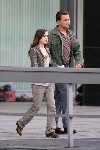 Leonardo DiCaprio and Ellen Page Film 'Inception'