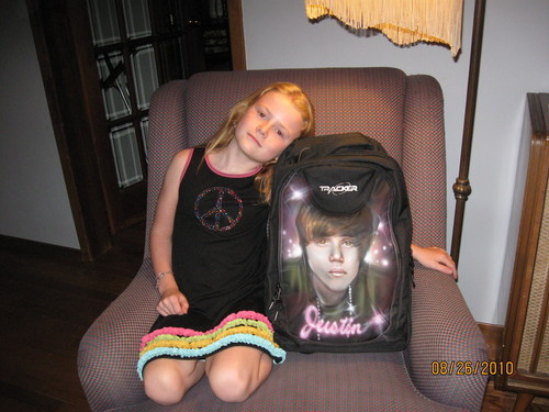  Myah and her Justin Backpack