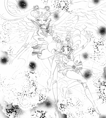  Sailor Moon & Sailor chibi Moon komik jepang