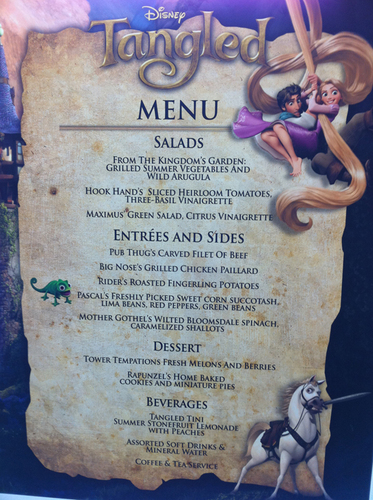  Rapunzel - L'intreccio della torre lunch menu :)