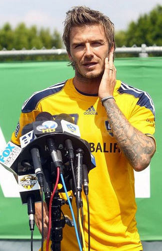  David Beckham Press Conference with La Galaxy on Sept 09 2010
