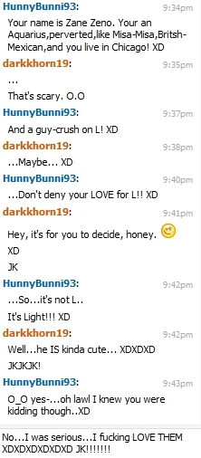 A regular conversation with me and A-chan. XD