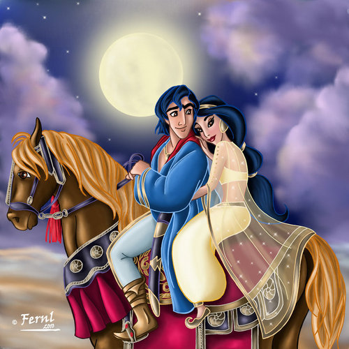 Aladdin and Jasmine Prince of Persia style