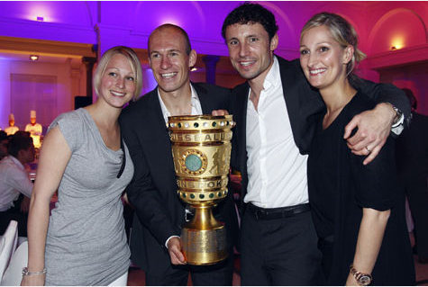 Arjen Robben and his wife Bernadien