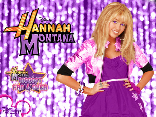  Hannah Montana Season 3 Purple Background 바탕화면 as a part of 100 days of hannah 의해 dj!!!